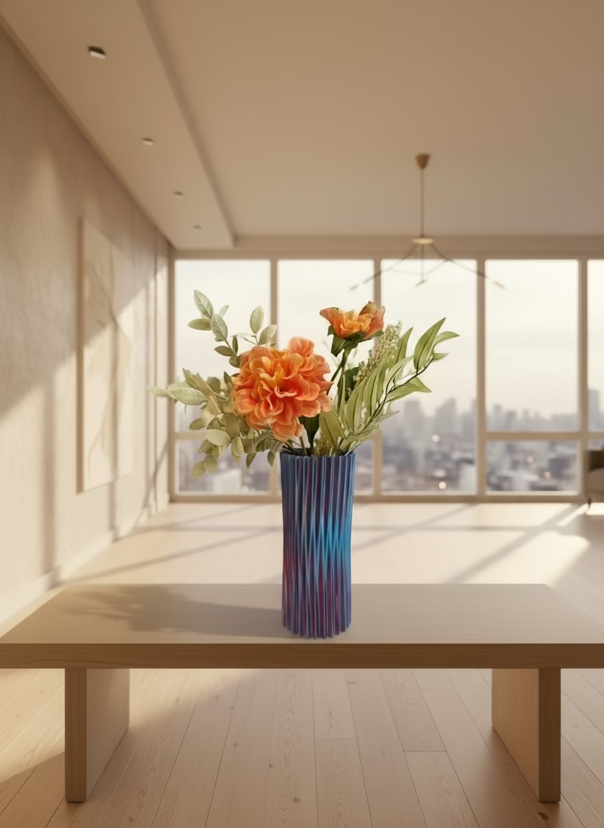 nurb vase - tri-colour