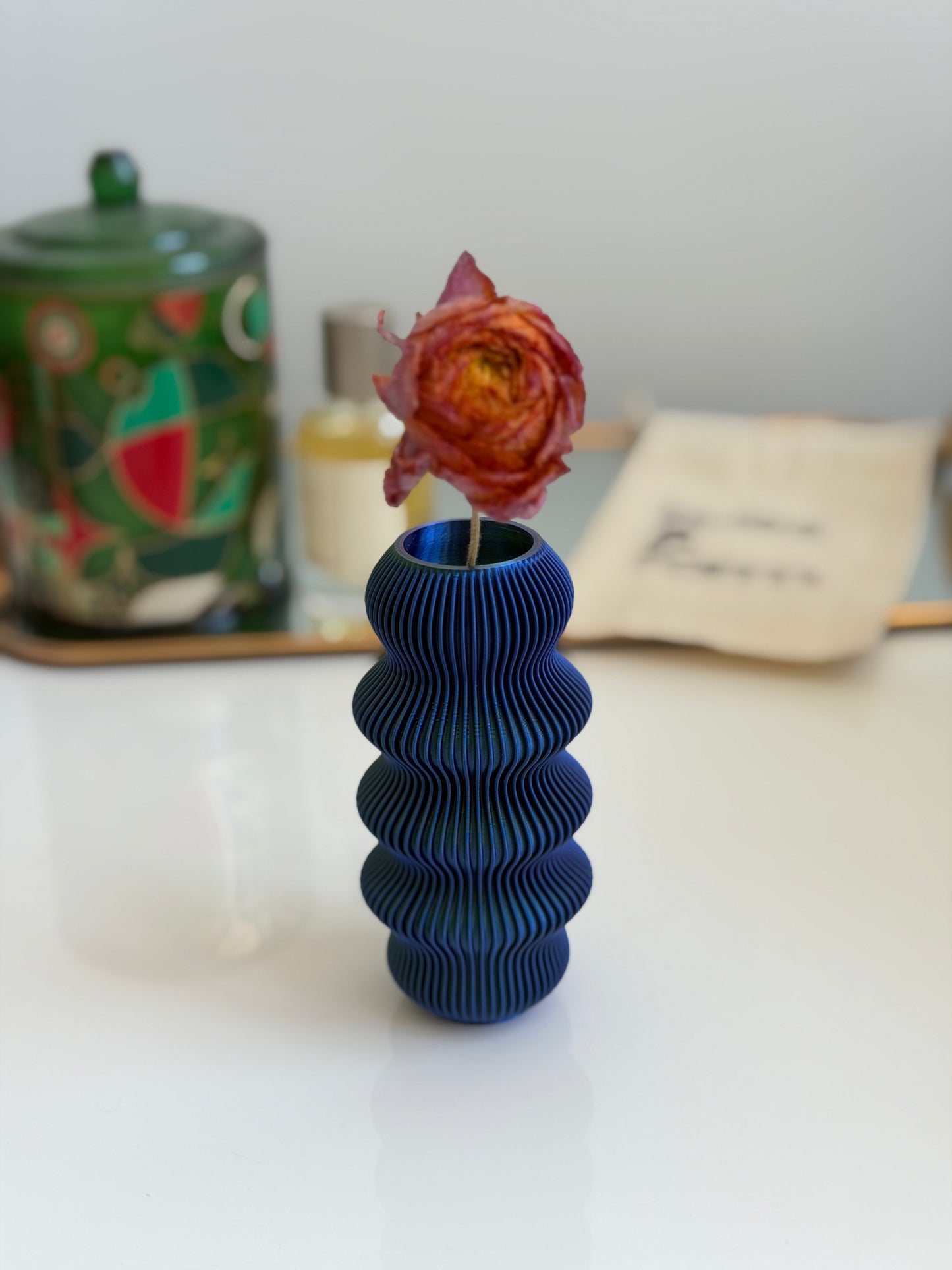 bud vase - zippa (blue/green/red)