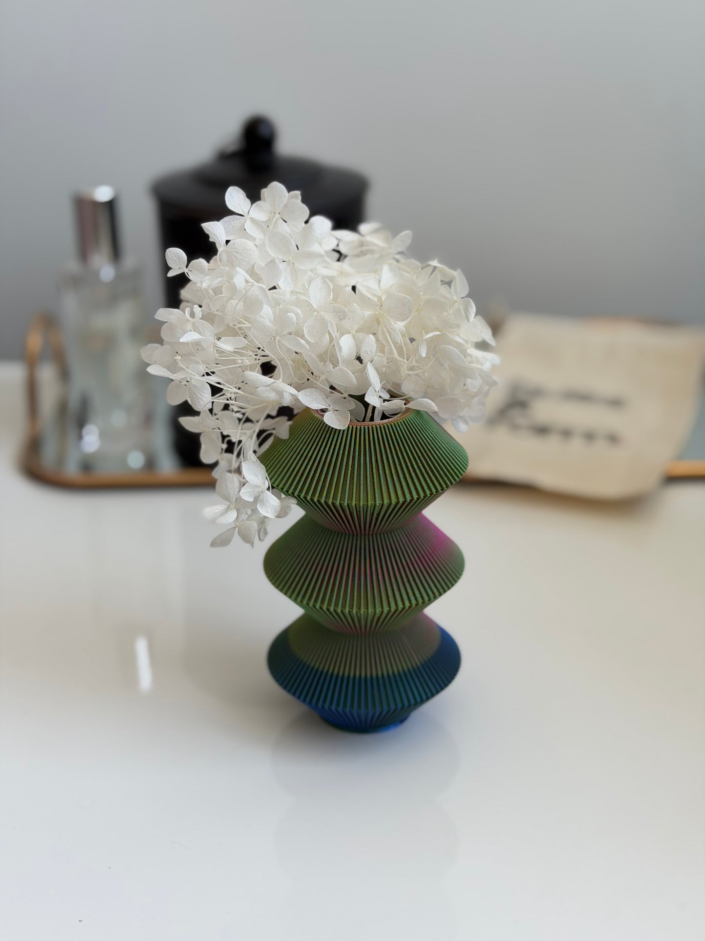 bud vase - trio (pink/green/yellow & blue/green/pink)