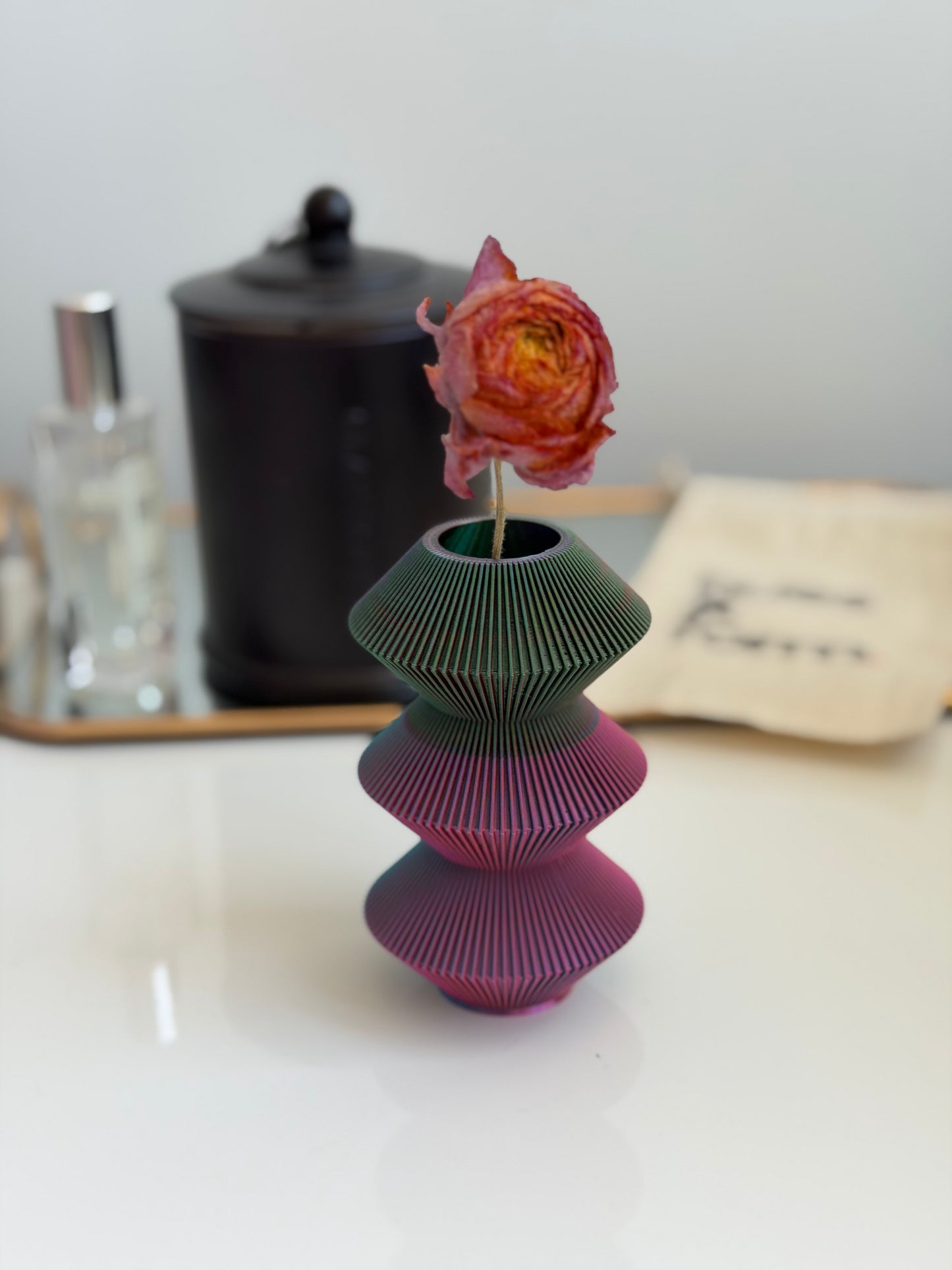 bud vase - trio (copper/green/purple & blue/red/yellow)