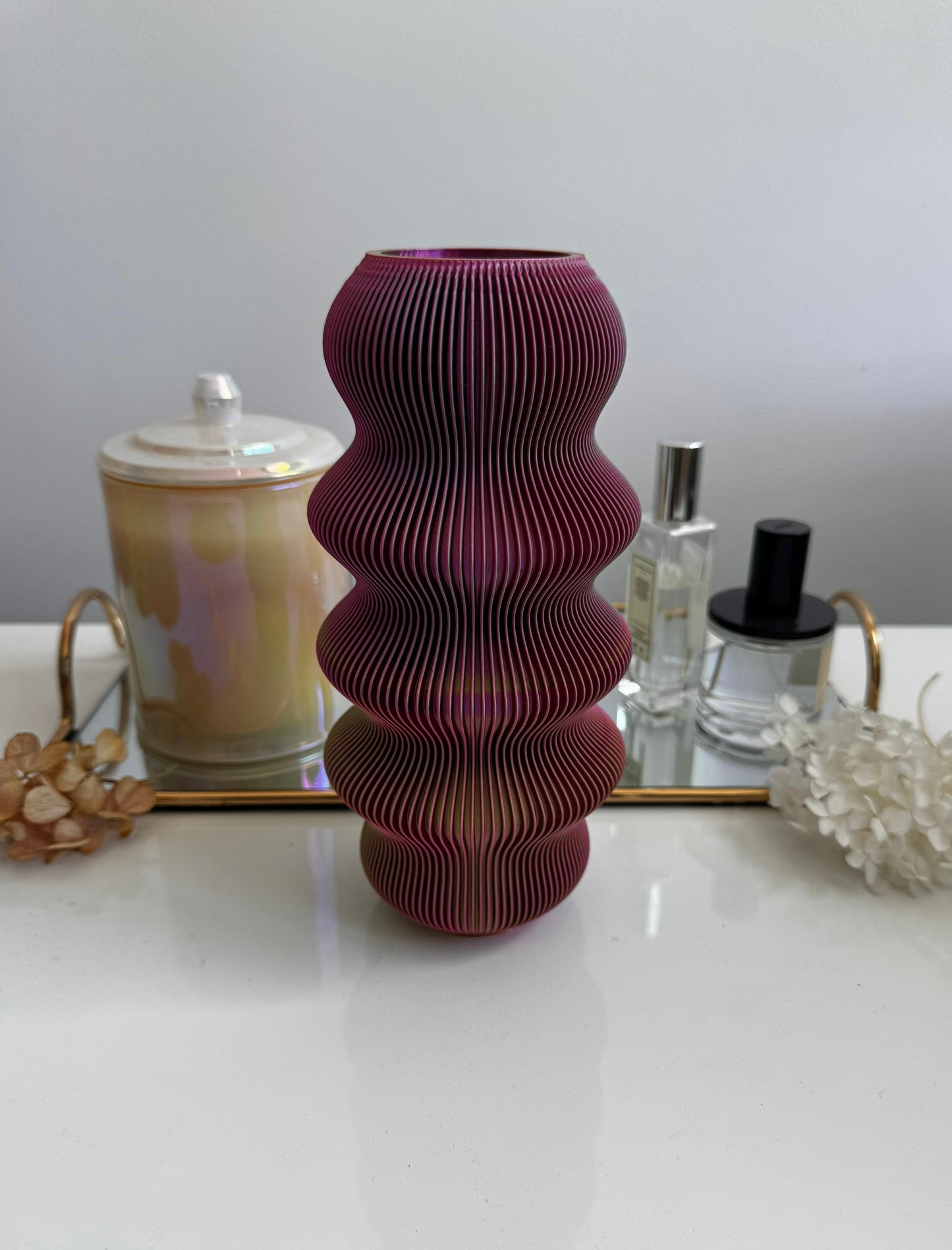 zippa vase - green/pink & green/pink/yellow (multi-layer)