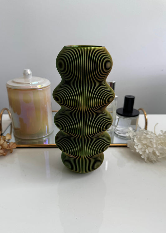 zippa vase - green/pink/yellow