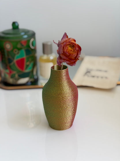 bud vase - simple (pink/green/yellow)