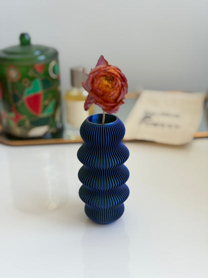 bud vase - zippa (blue/green/red)