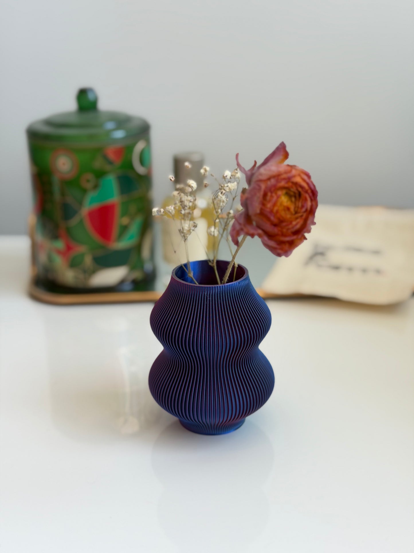 bud vase - hulu (blue/green/red)
