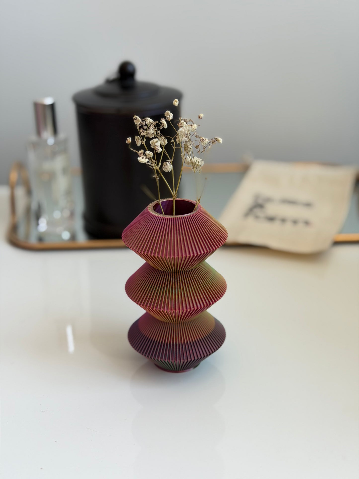 bud vase - trio (pink/green/yellow & blue/green/pink)