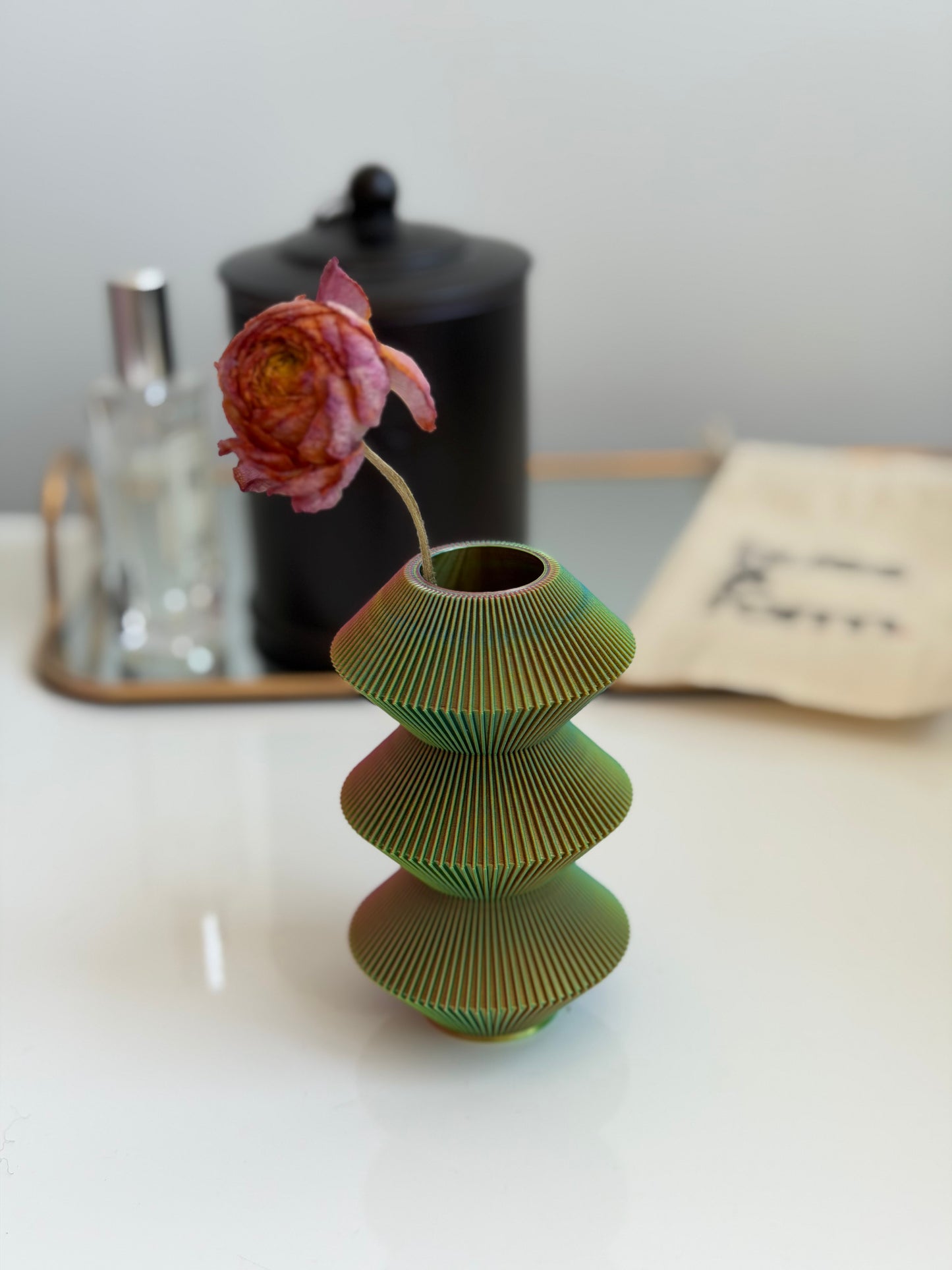 bud vase - trio (pink/green/yellow)