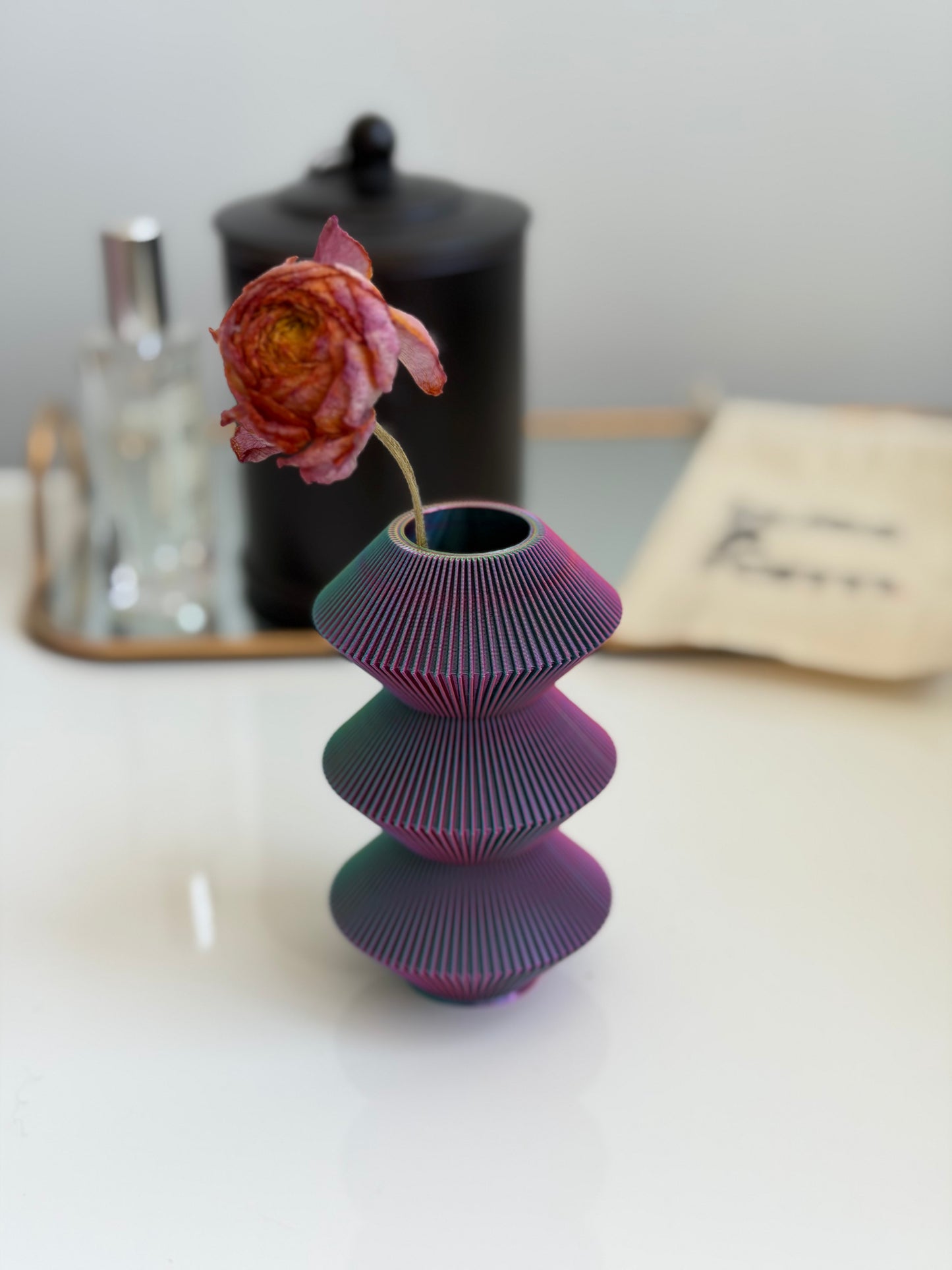 bud vase - trio (pink/green/yellow)