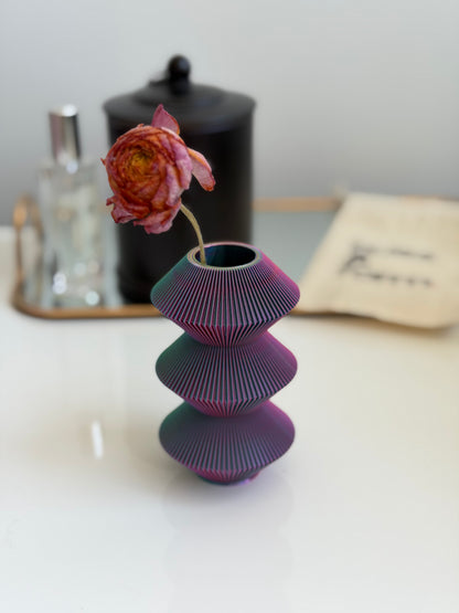 bud vase - trio (pink/green/yellow)