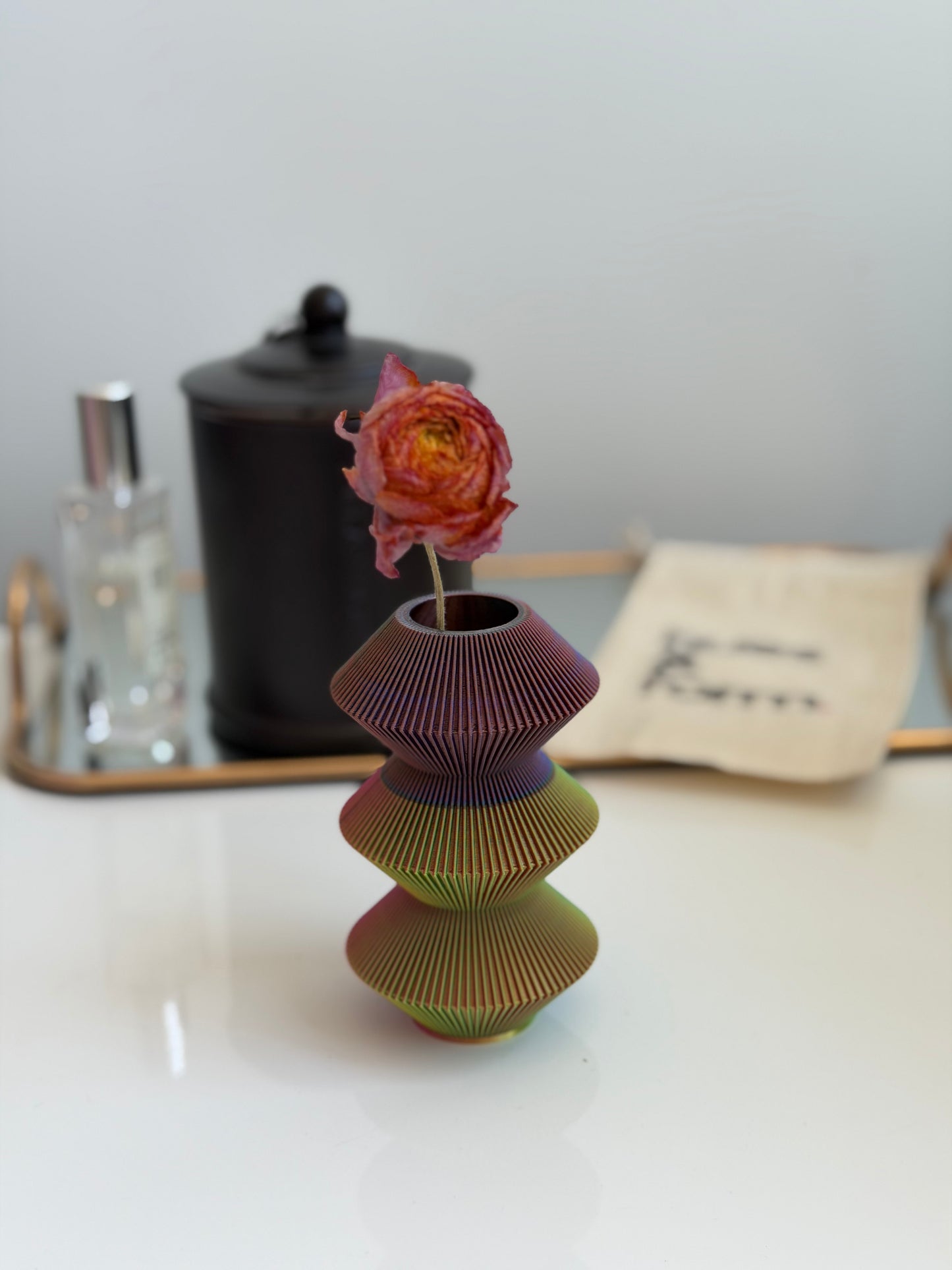 bud vase - trio (copper/green/purple & blue/red/yellow)