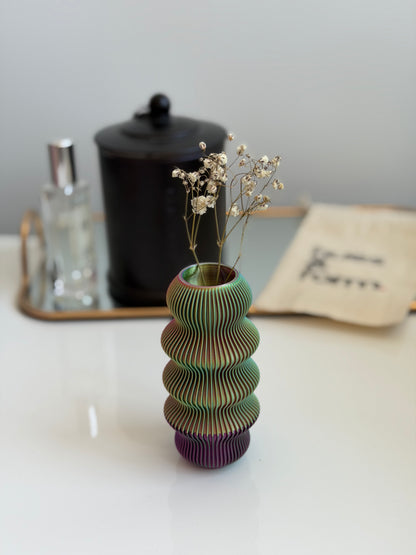 bud vase - zippa (blue/pink/yellow & blue/green/red)