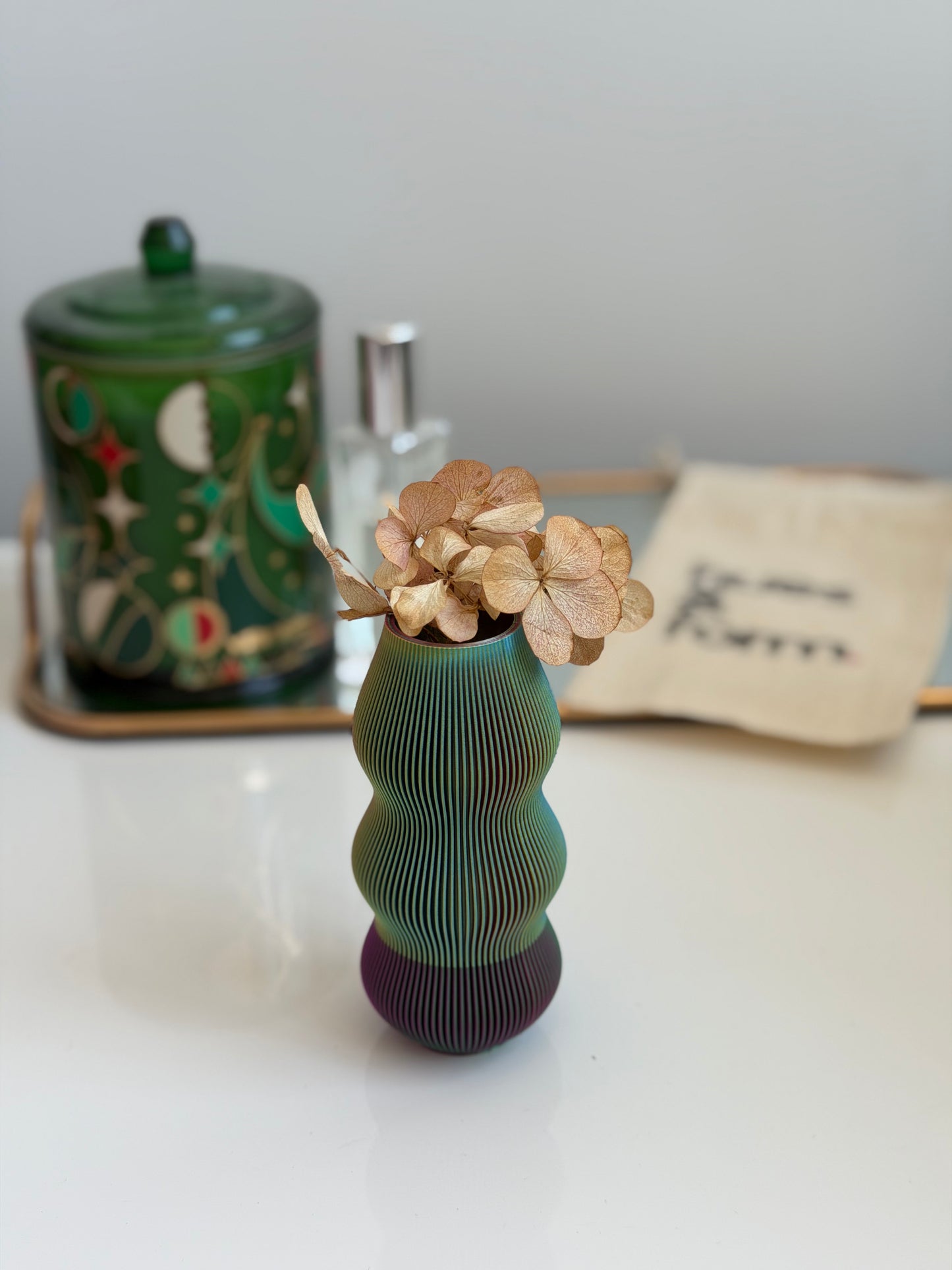 bud vase - dango (blue/pink/yellow & blue/green/red)