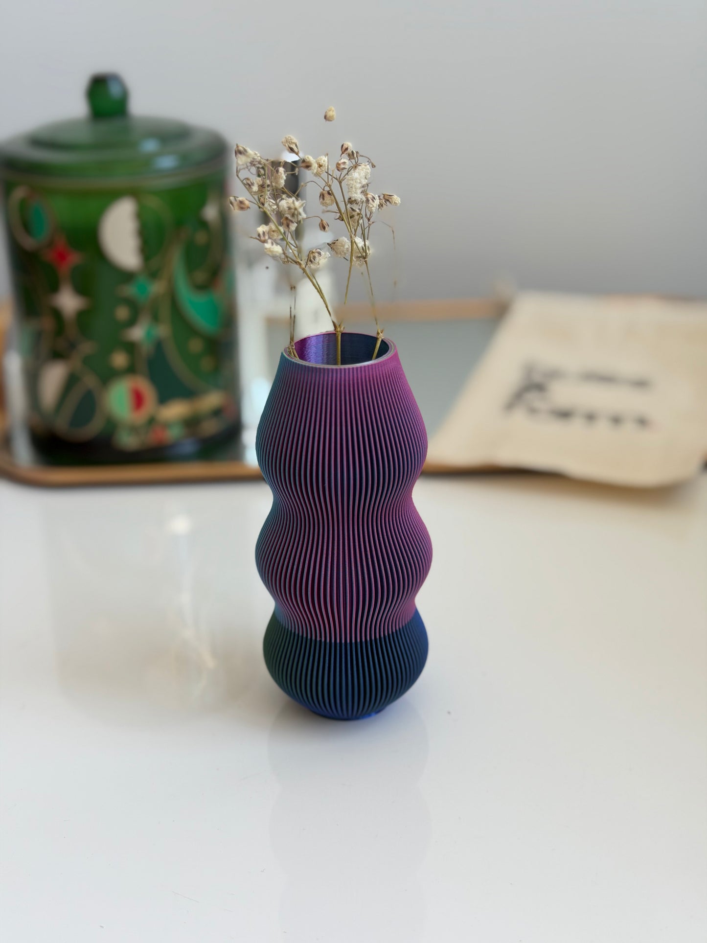 bud vase - dango (blue/pink/yellow & blue/green/red)