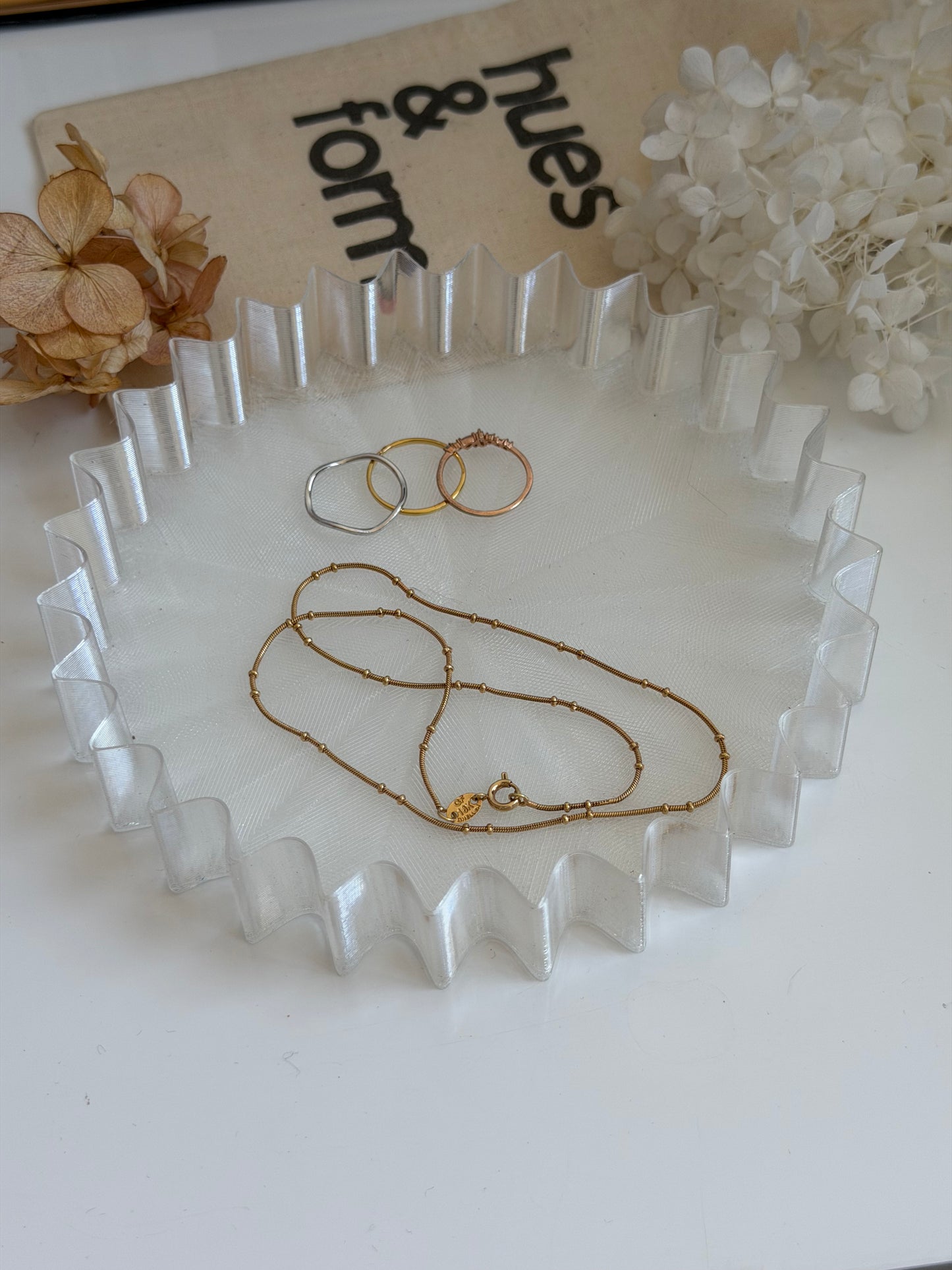 large trinket tray - translucent white