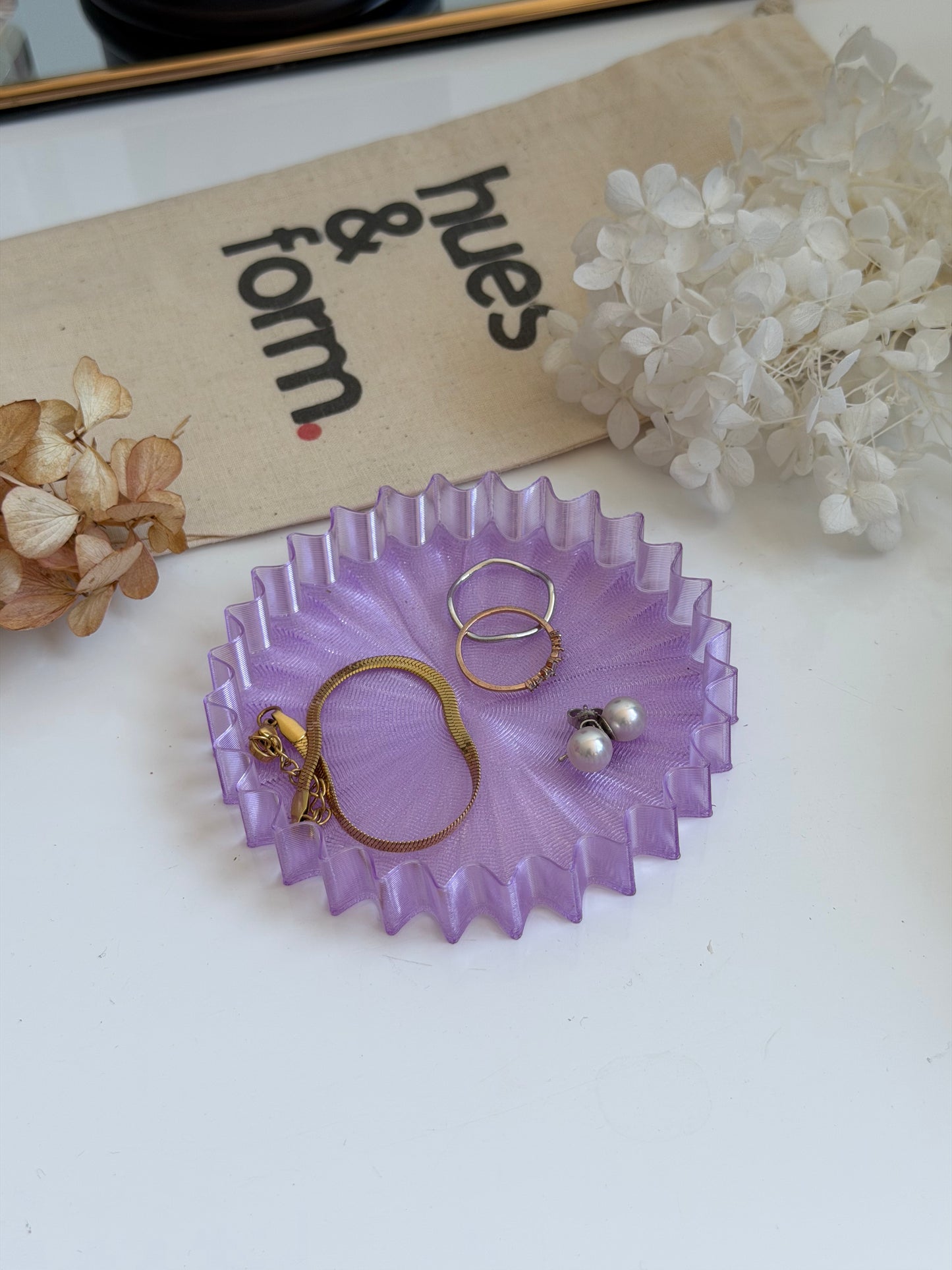 small trinket tray - translucent purple
