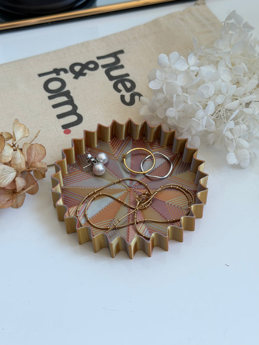 small trinket tray - tri-colour (gold/silver/copper)