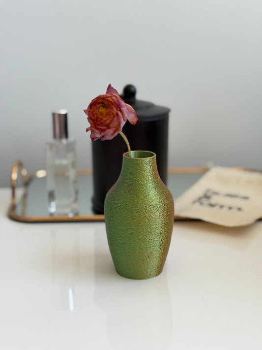bud vase - simple (pink/green/yellow)