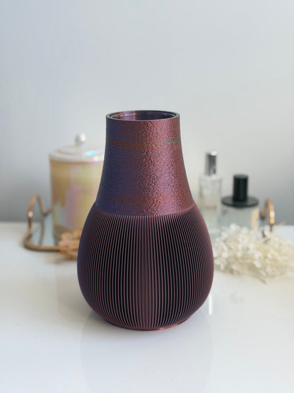 chasen vase - green/purple/red