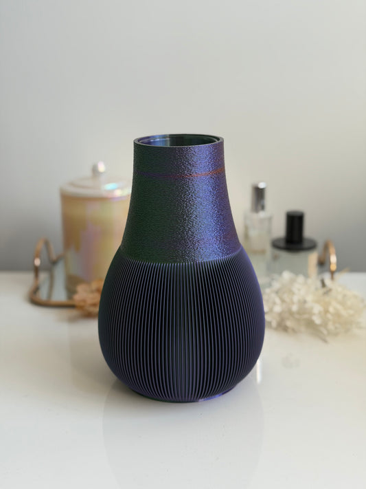 chasen vase - green/purple/red