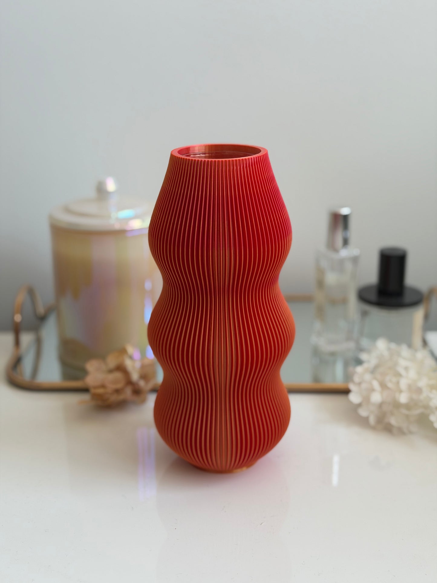 dango vase - orange/red