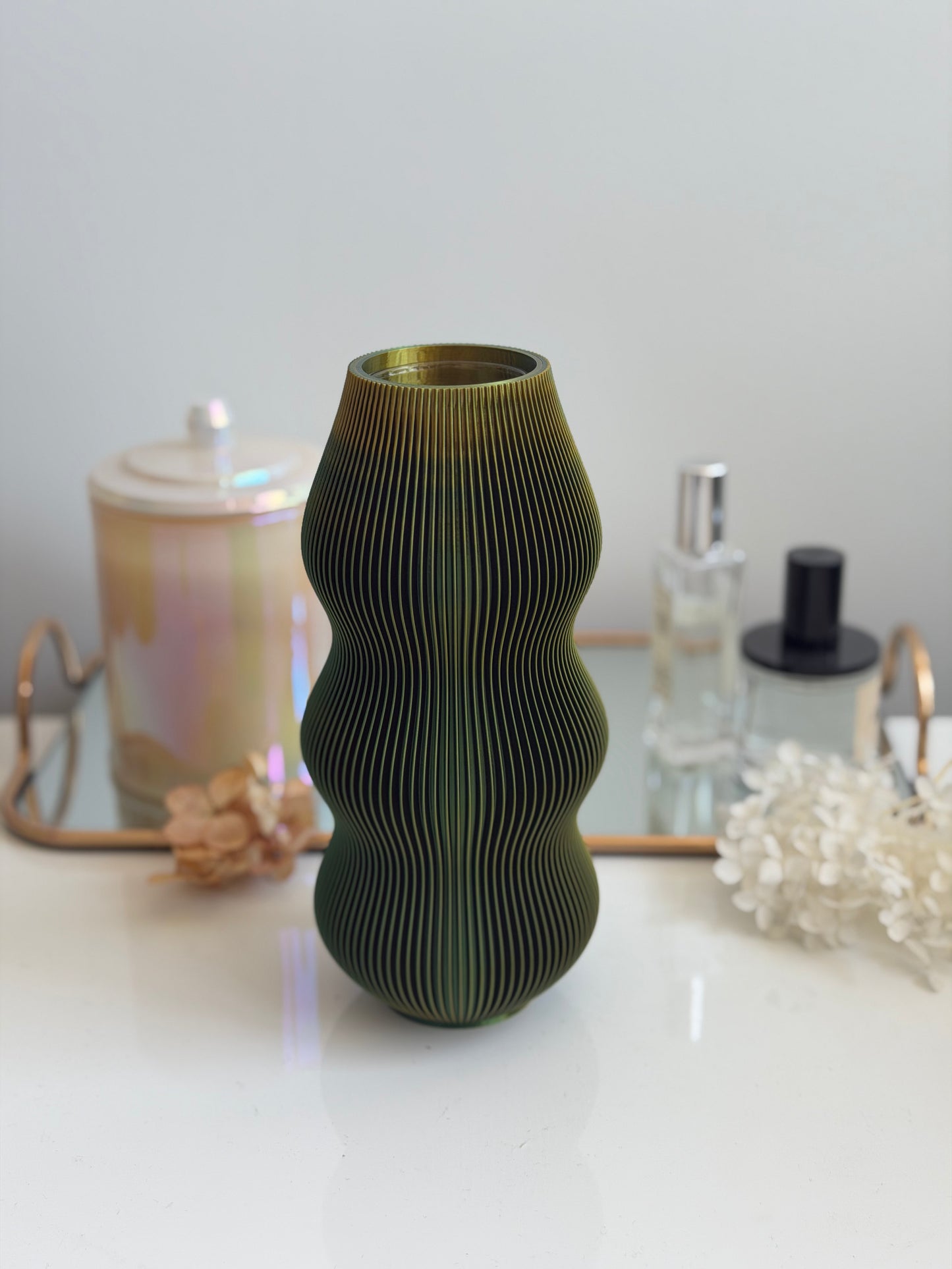 dango vase - green/yellow